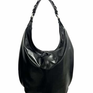 Marge Sherwood Large Pumpkin Black Hobo Bag